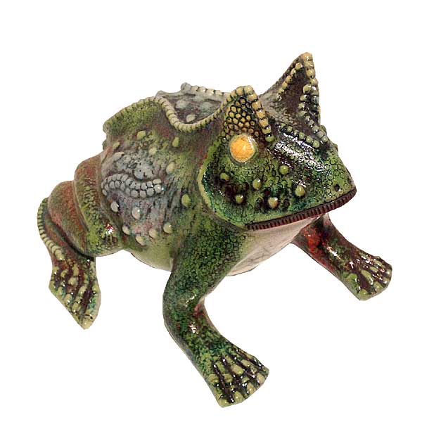 Horned Frog - Raku Ceramic Art