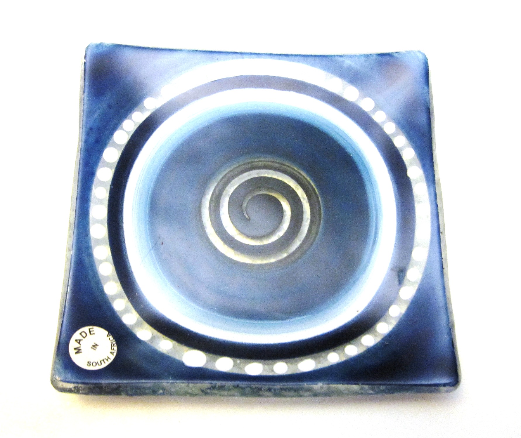Handcrafted Glass Mini Square Plate #003